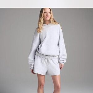 SKIMS Light Gray Cotton Lounge Shorts